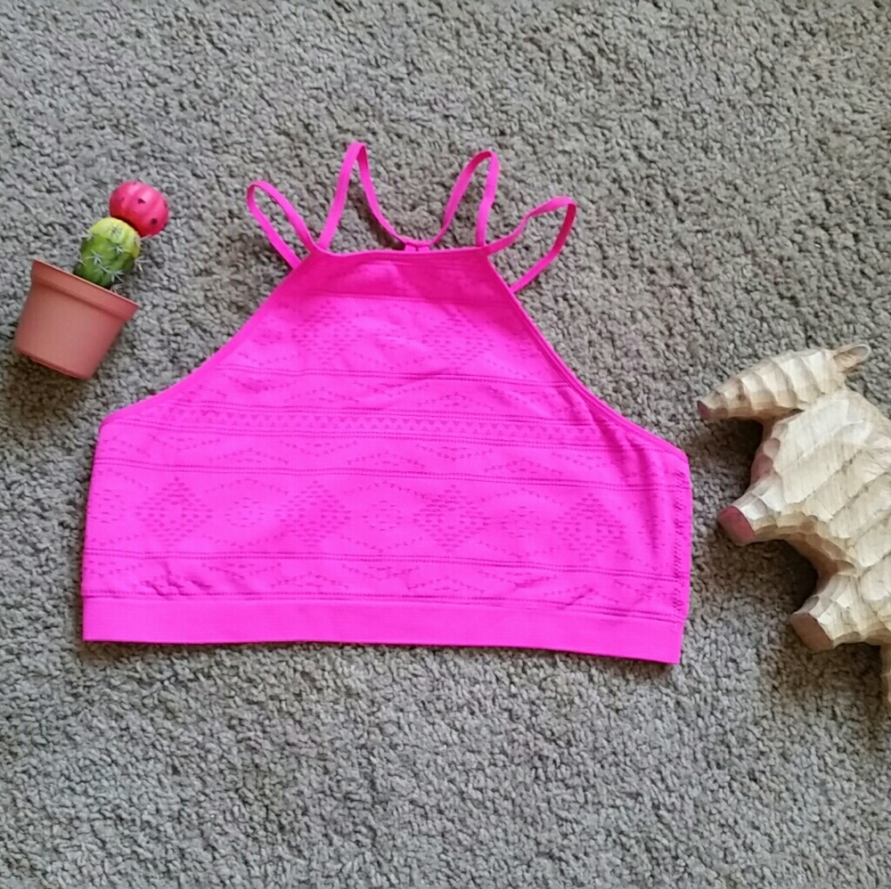 Victoria's Secret hot pink sporty bralette